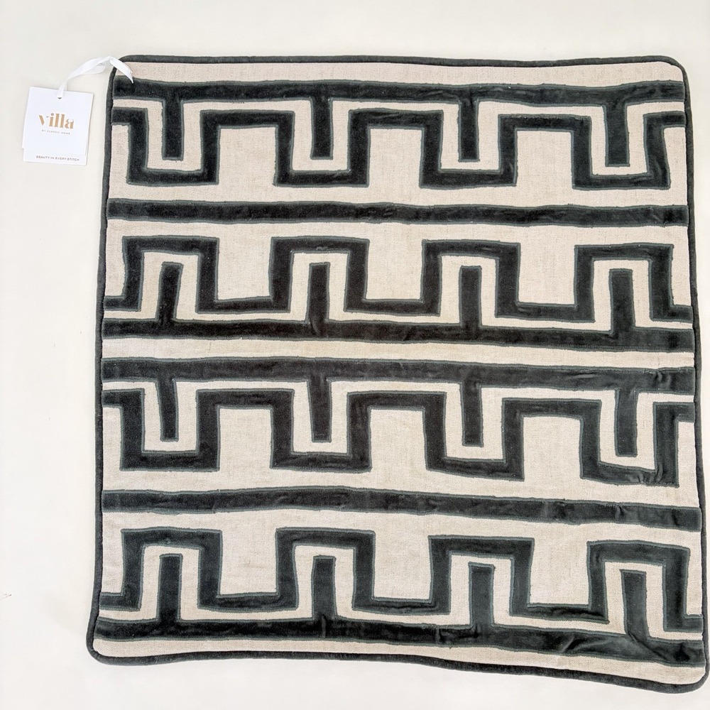 Villa Classic Home Arlo Forest Green 22x22 Pillow Cover Pottery Barn Velvet Lin